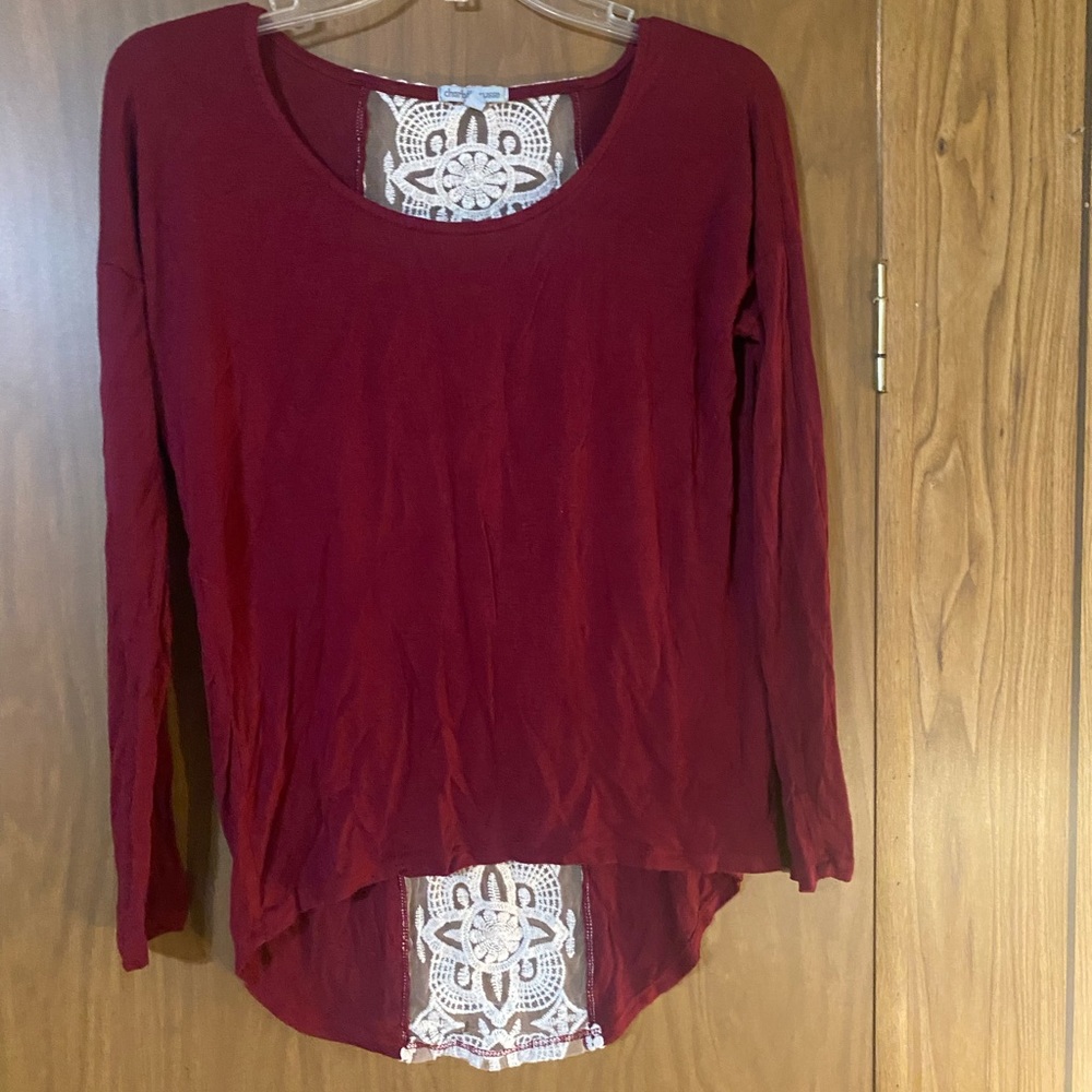 Lace back top